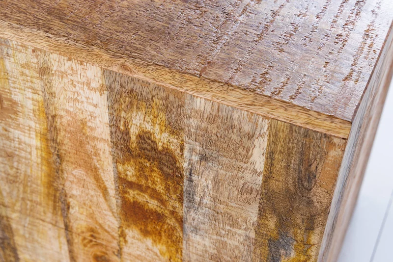 Ensemble solide de 2 tables d'appoint CURACAO 45 cm table basse cube en bois de manguier naturel faite à la main