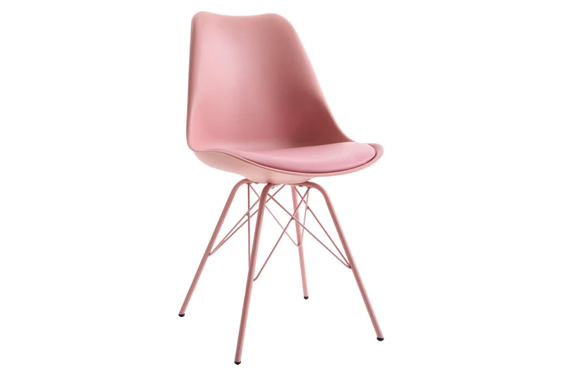 Lot de 2x chaises rétro SCANDINAVIA MEISTERSTÜCK rose