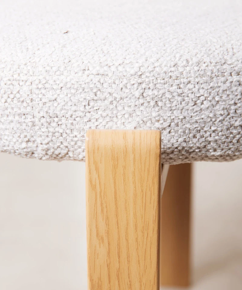 Silla de Comedor Tapizada y en Metal efecto Madera Aura