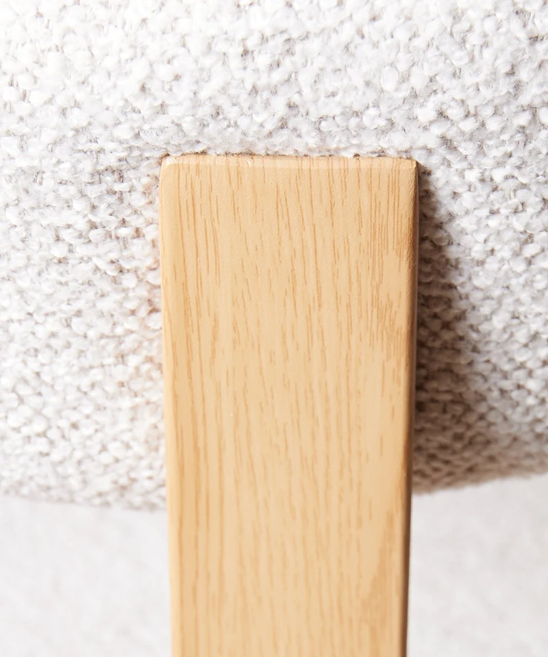 Silla de Comedor Tapizada y en Metal efecto Madera Aura