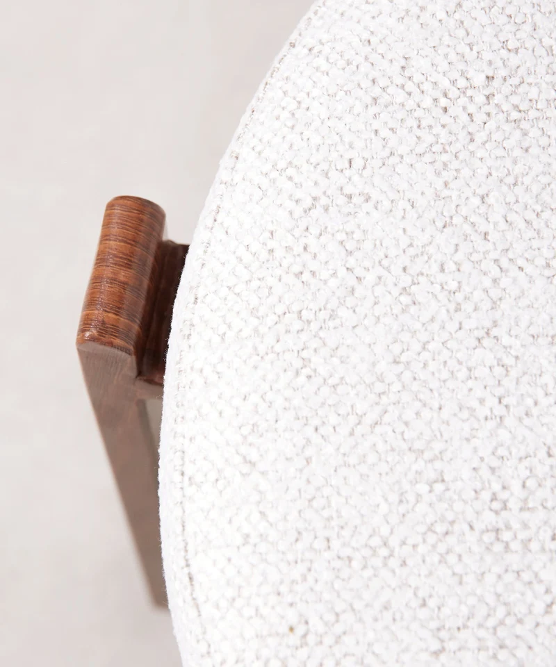 Silla de Comedor Tapizada y en Metal efecto Madera Aura