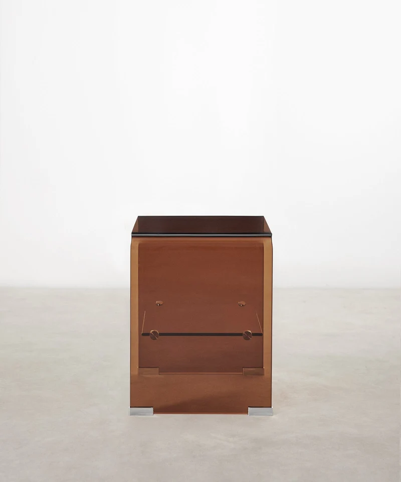 Mesa Auxiliar de Cristal Templado Siena (47x45 cm)