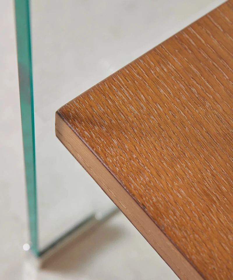 Mesa Auxiliar de Cristal Templado Aris (47x45 cm)