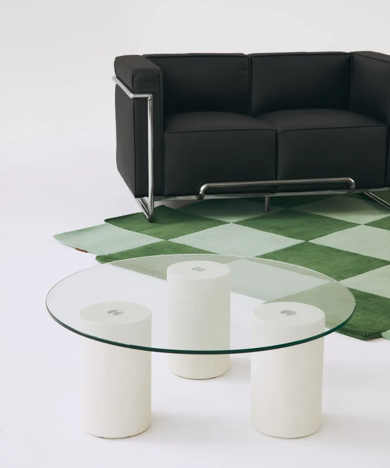 Mesa de Centro Redonda en Cristal Nora (80 cm)