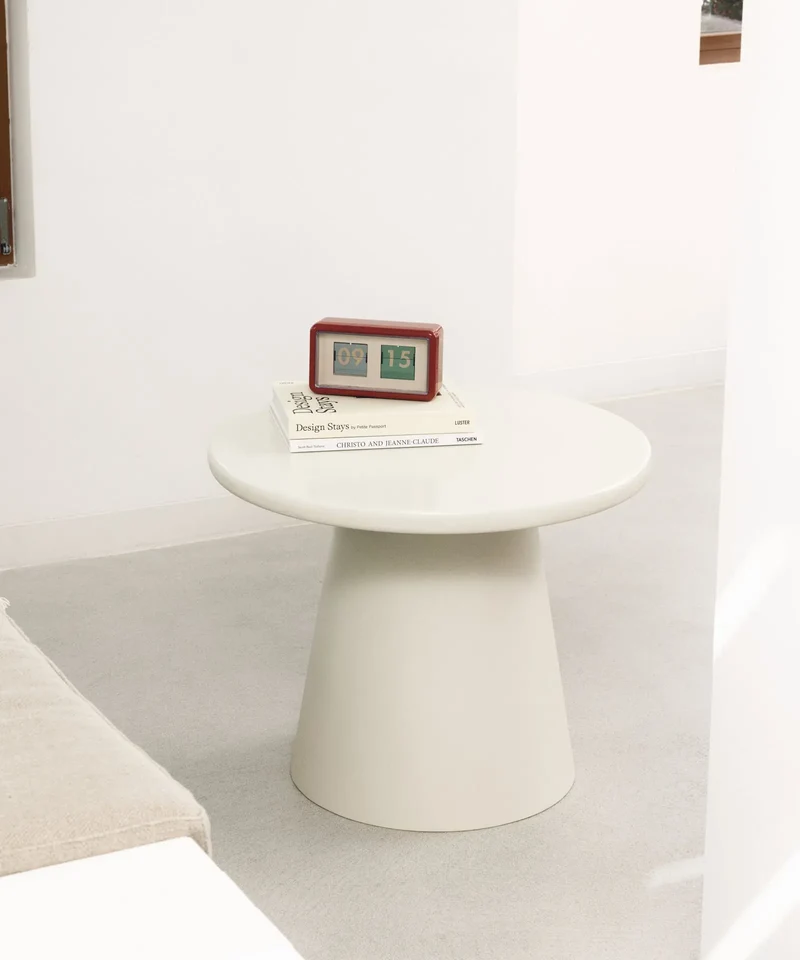 Mesa Auxiliar Redonda en Microcemento Eren (60 cm)