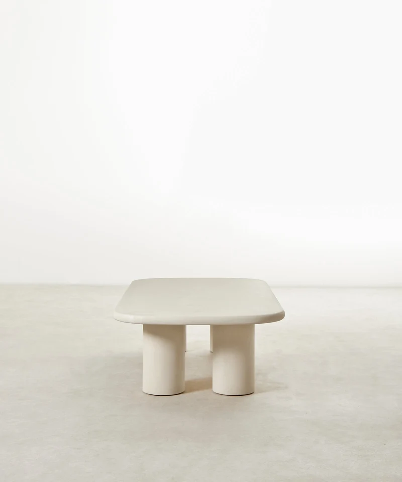 Mesa de Centro Alargada en Microcemento Sira (120 cm)