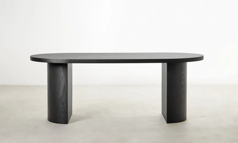 Mesa de Comedor Ovalada de Madera Lily (200 x 100 cm)