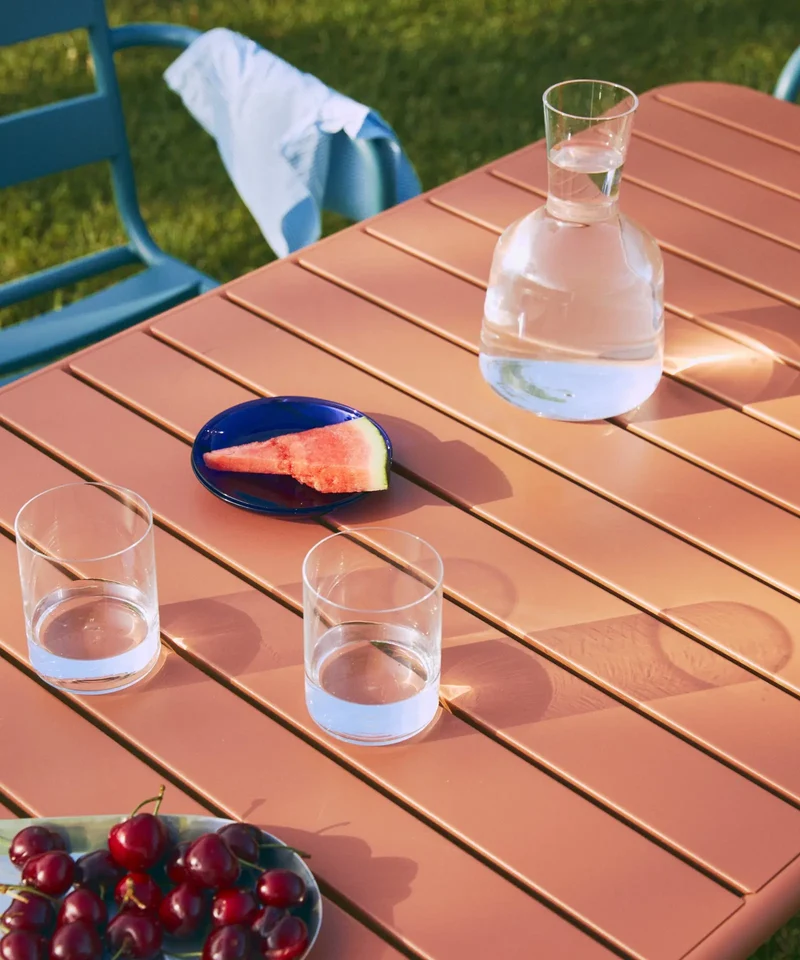 Mesa exterior de metal alargada Sora (140x70 cm)