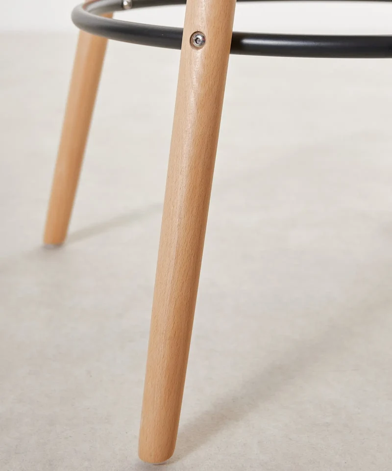 Taburete de Polipropileno y Madera Elon