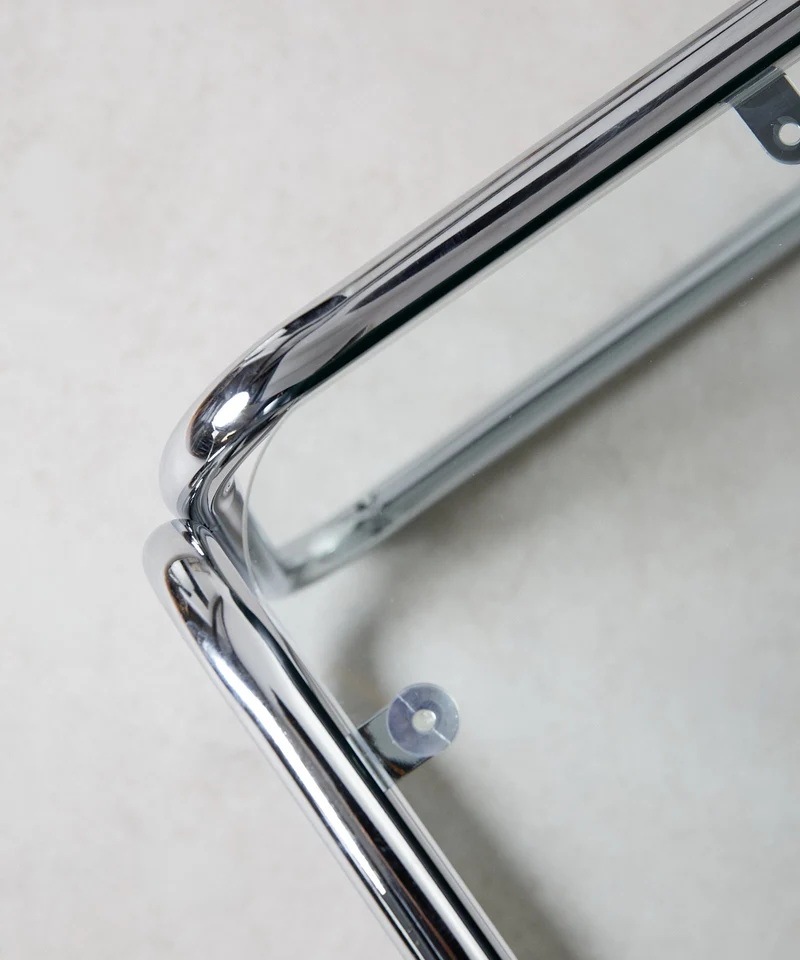 Mesa de Centro Rectangular de Metal y Cristal Templado Mai (120x60cm)