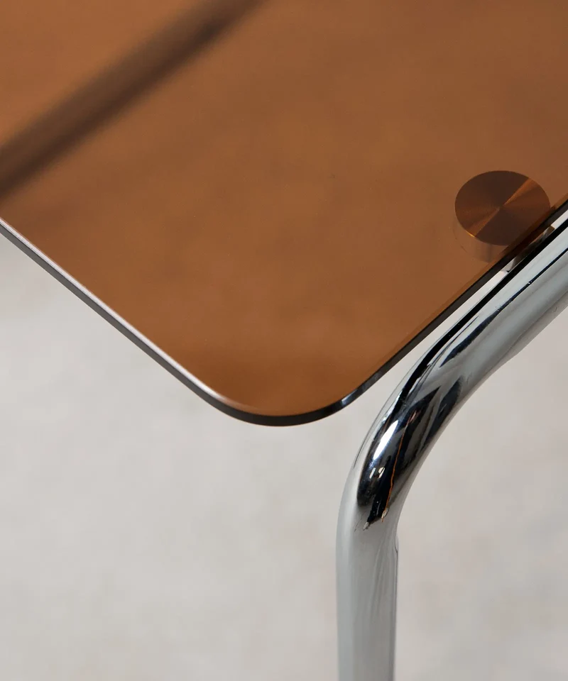 Mesa Auxiliar de Metal y Cristal Templado Bonet