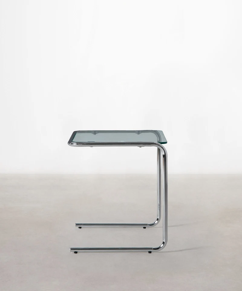 Mesa Auxiliar de Metal y Cristal Templado Bonet