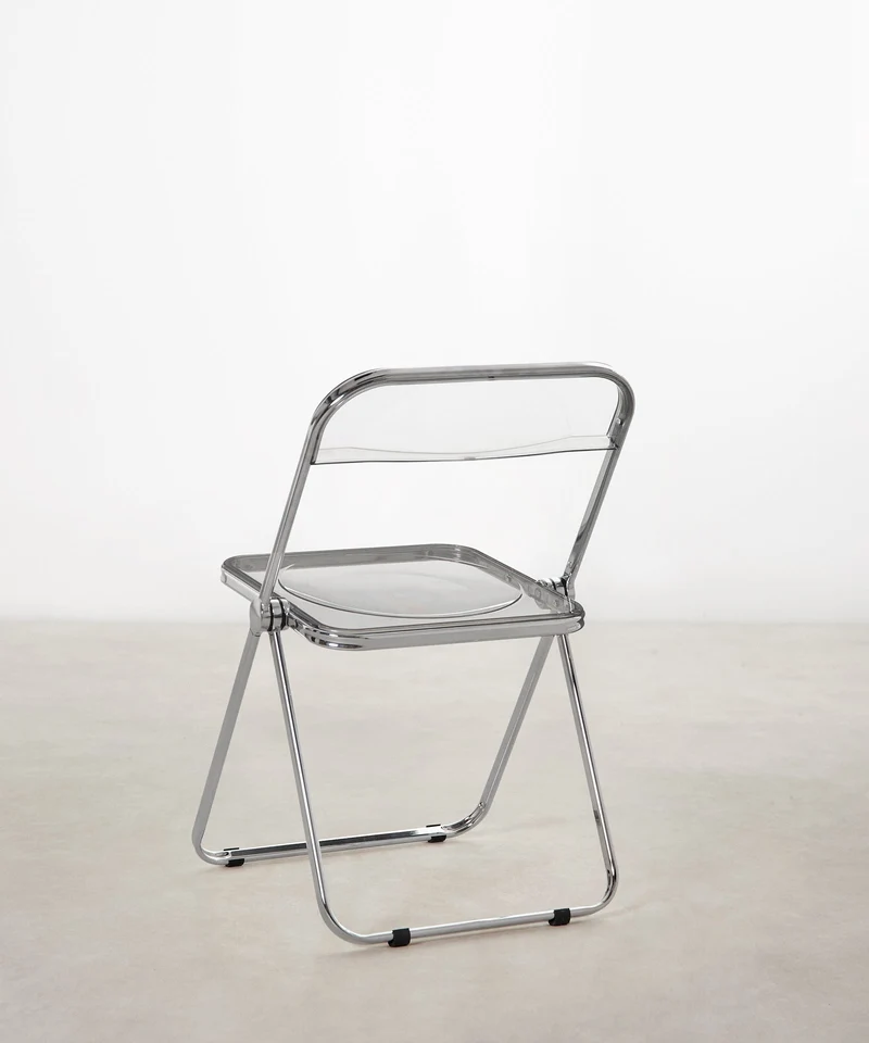 Silla plegable en acero cromado Luma