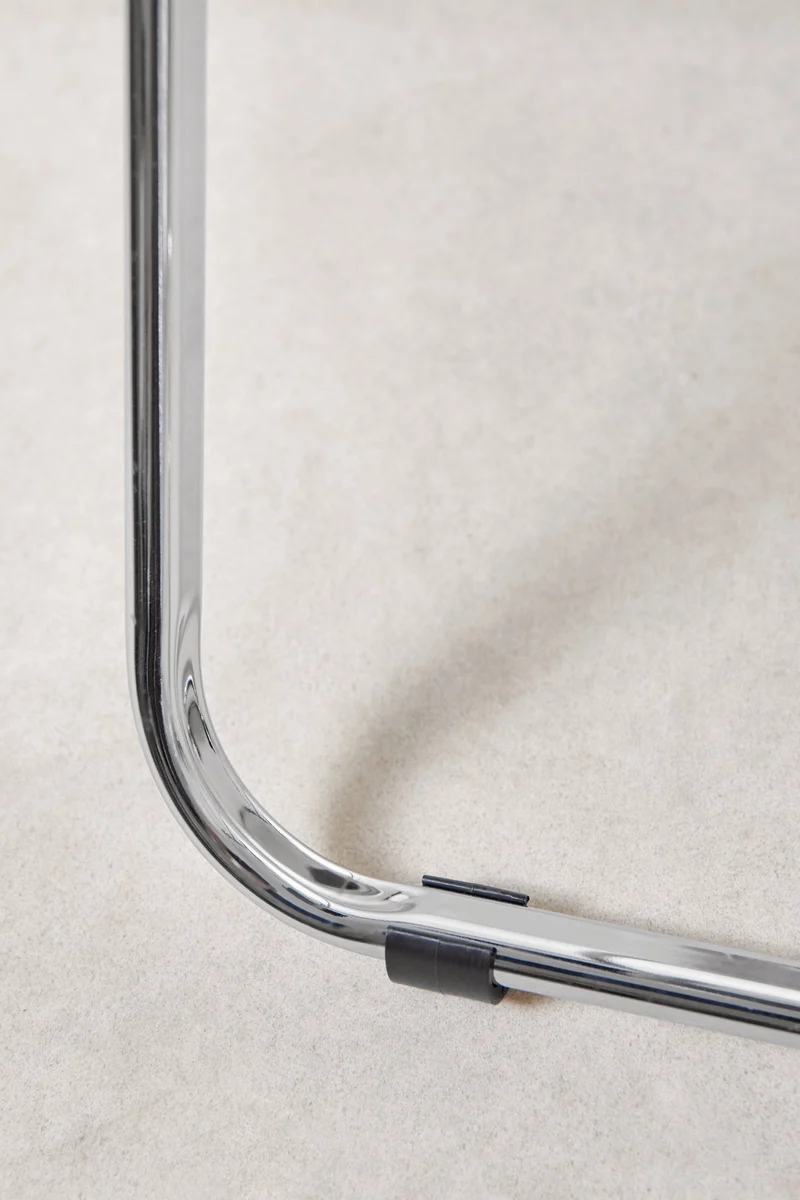 Silla plegable en acero cromado Luma