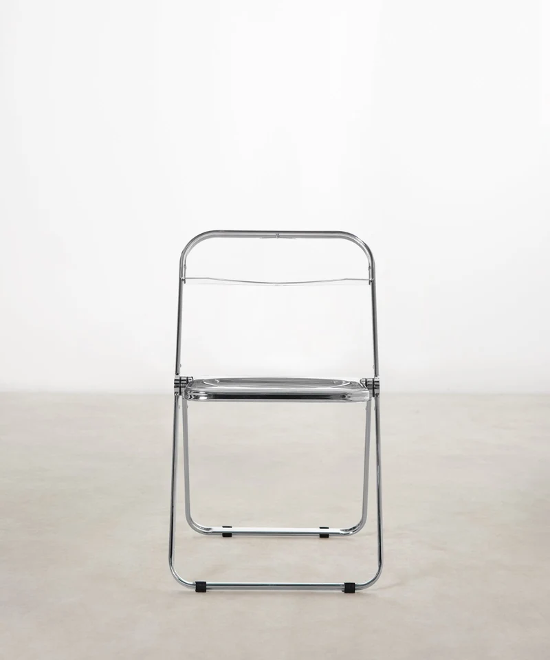 Silla plegable en acero cromado Luma
