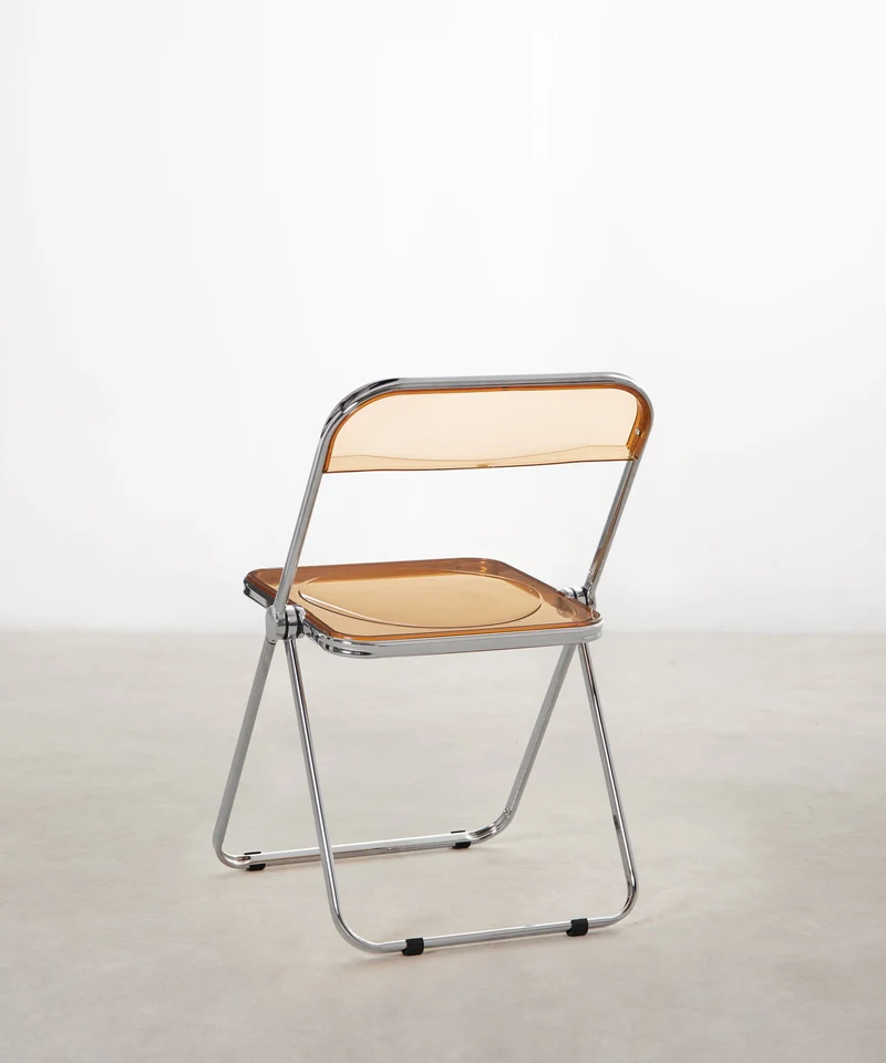 Silla plegable en acero cromado Luma