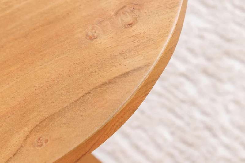 Table basse en bois massif ARCHITECTURE 70cm finition miel naturel acacia triangulaire