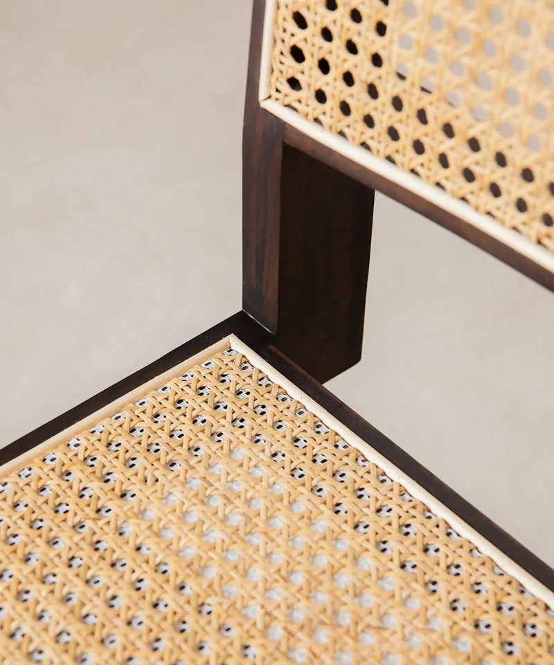 Silla de Comedor en Madera y Ratán Chiara