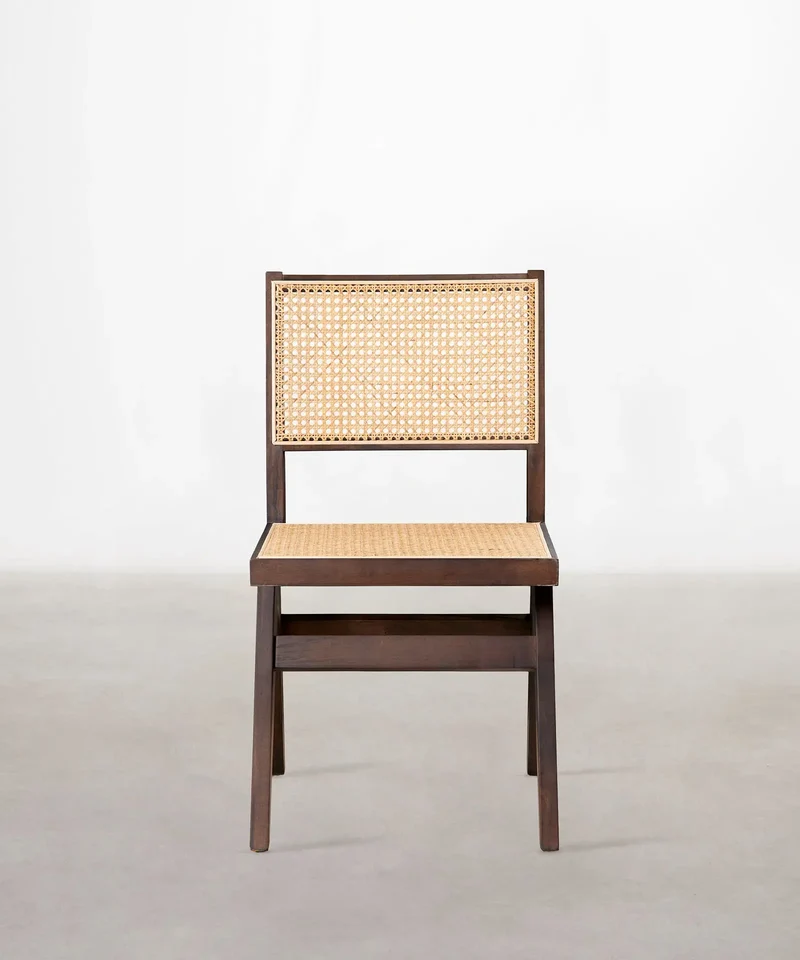 Silla de Comedor en Madera y Ratán Chiara