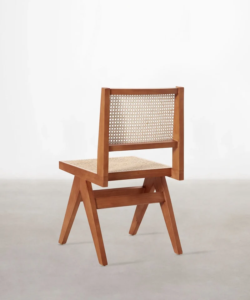 Silla de Comedor en Madera y Ratán Chiara
