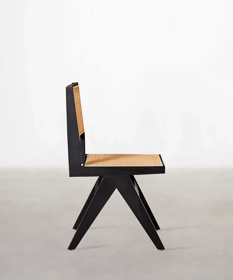 Silla de Comedor en Madera y Ratán Chiara
