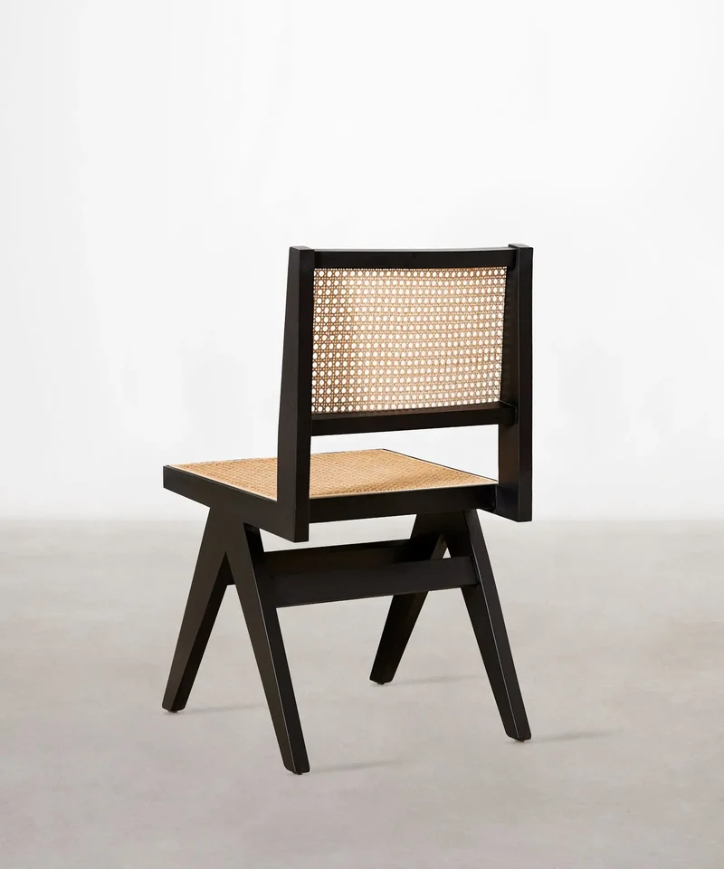 Silla de Comedor en Madera y Ratán Chiara