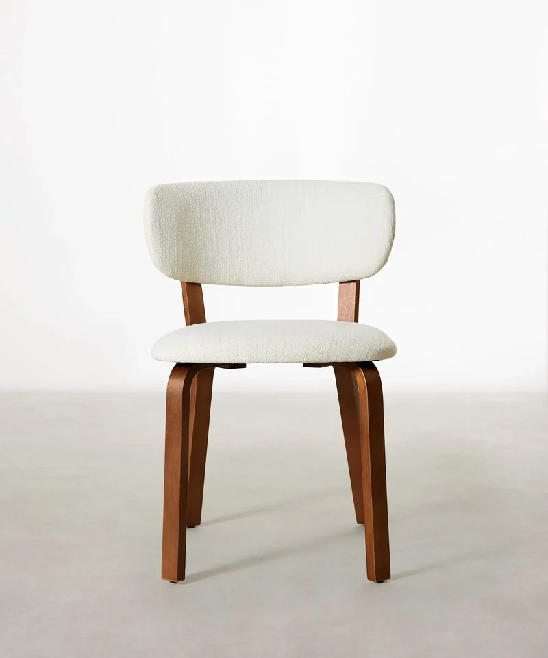 Silla de Comedor en Madera y Tapizada Benton