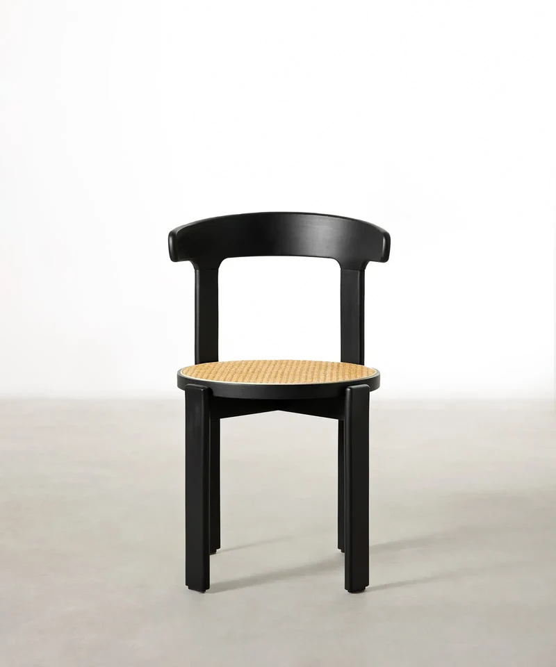 Silla de Comedor en Madera y Ratán Delia