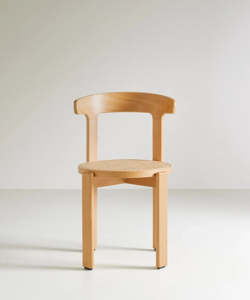 Silla de Comedor en Madera y Ratán Delia