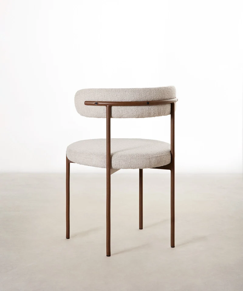 Silla de Comedor en Tela y Metal Alexia