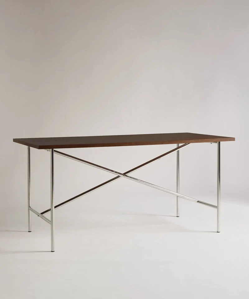 Mesa de Comedor Rectangular en Madera y Metal Minel (160x80cm)