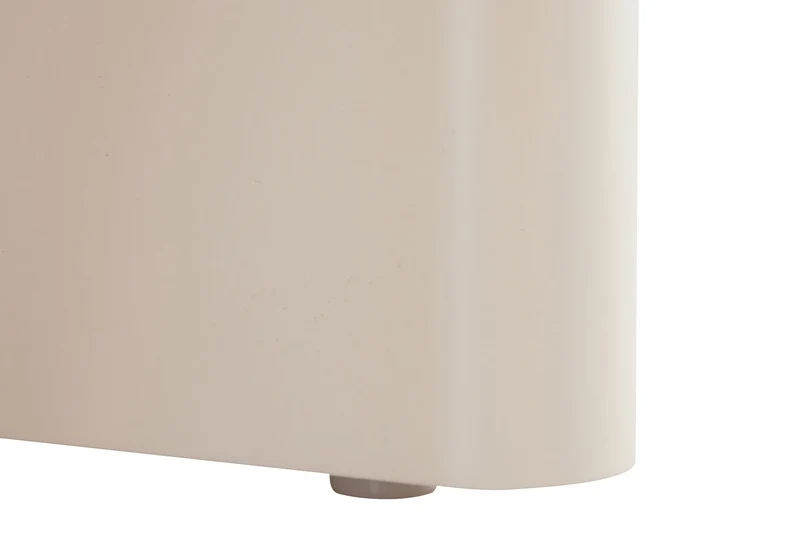 Buffet design SAVOY 130cm cachemire marbre blanc céramique avec rangements et façade 3D