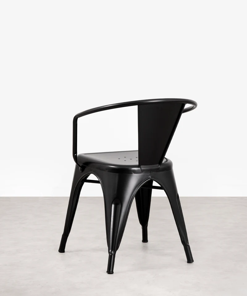 Silla de Comedor de Metal con Reposabrazos Tolik Arms