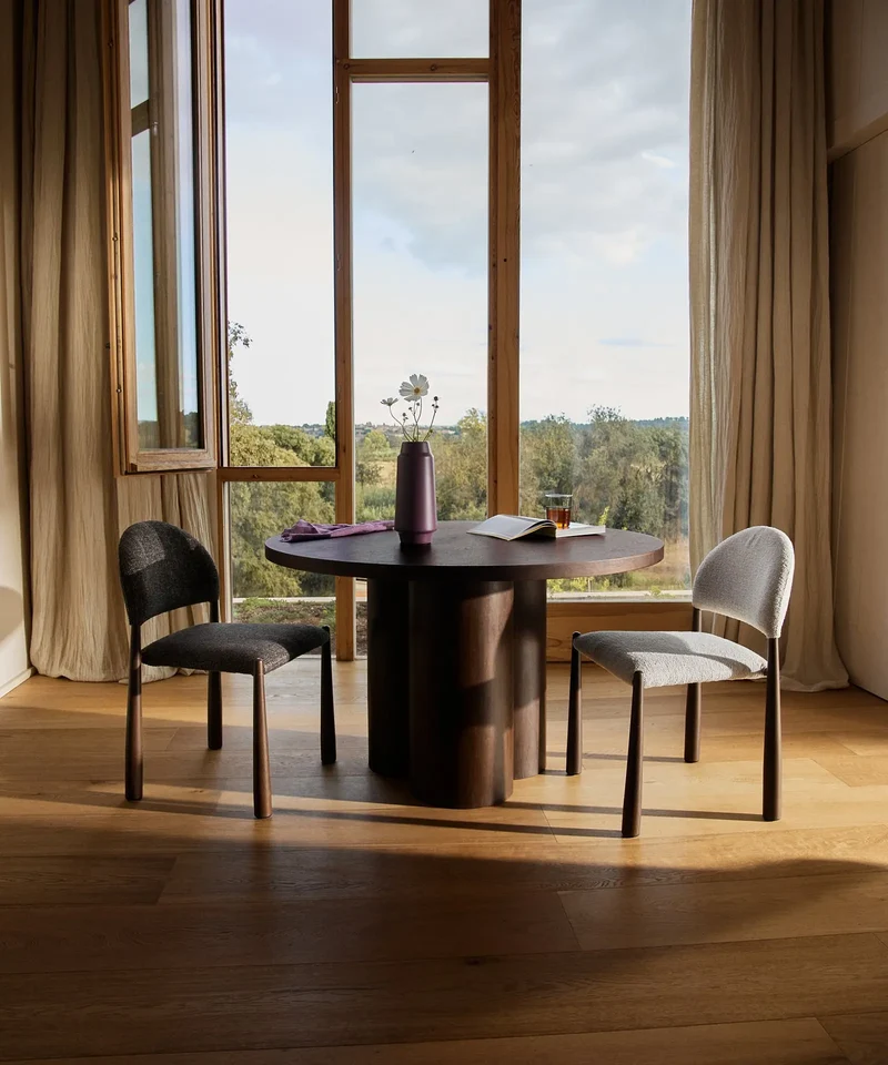 Mesa de Comedor Redonda en Madera Irene (120 cm)