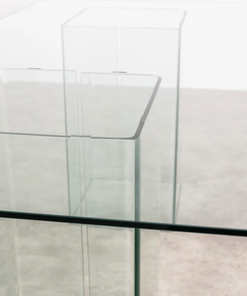 Mesa de Comedor Rectangular de Cristal Templado Eleonora (180 cm x 90 cm)