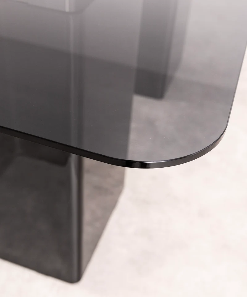 Mesa de Comedor Rectangular de Cristal Templado Eleonora (180 cm x 90 cm)