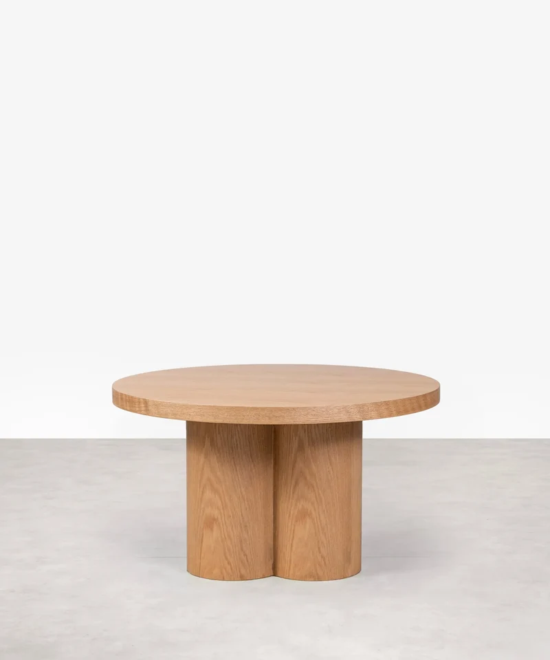 Mesa de Centro Redonda en Madera Odette (80 cm)