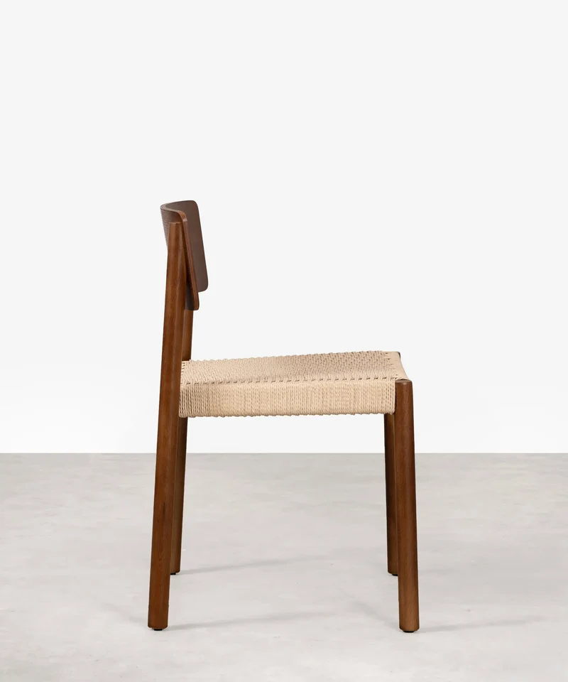 Silla de Comedor en Madera y Cuerda Trenzada Ares