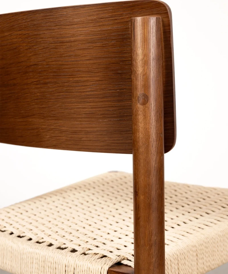 Silla de Comedor en Madera y Cuerda Trenzada Ares