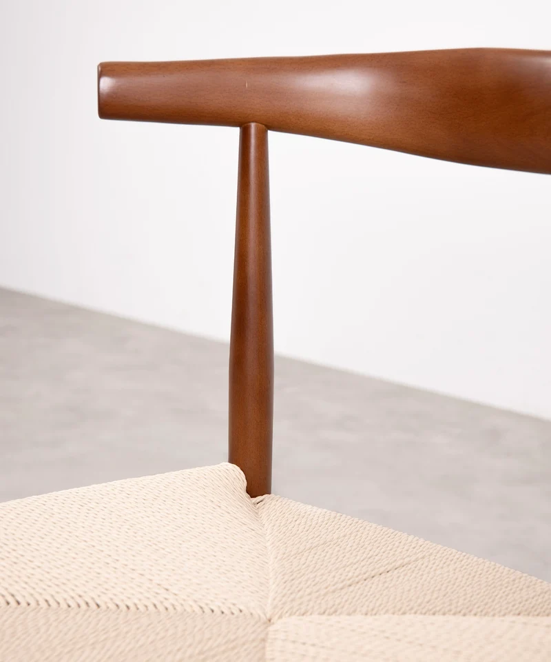 Silla de Comedor en Madera y Cuerda Trenzada Hela
