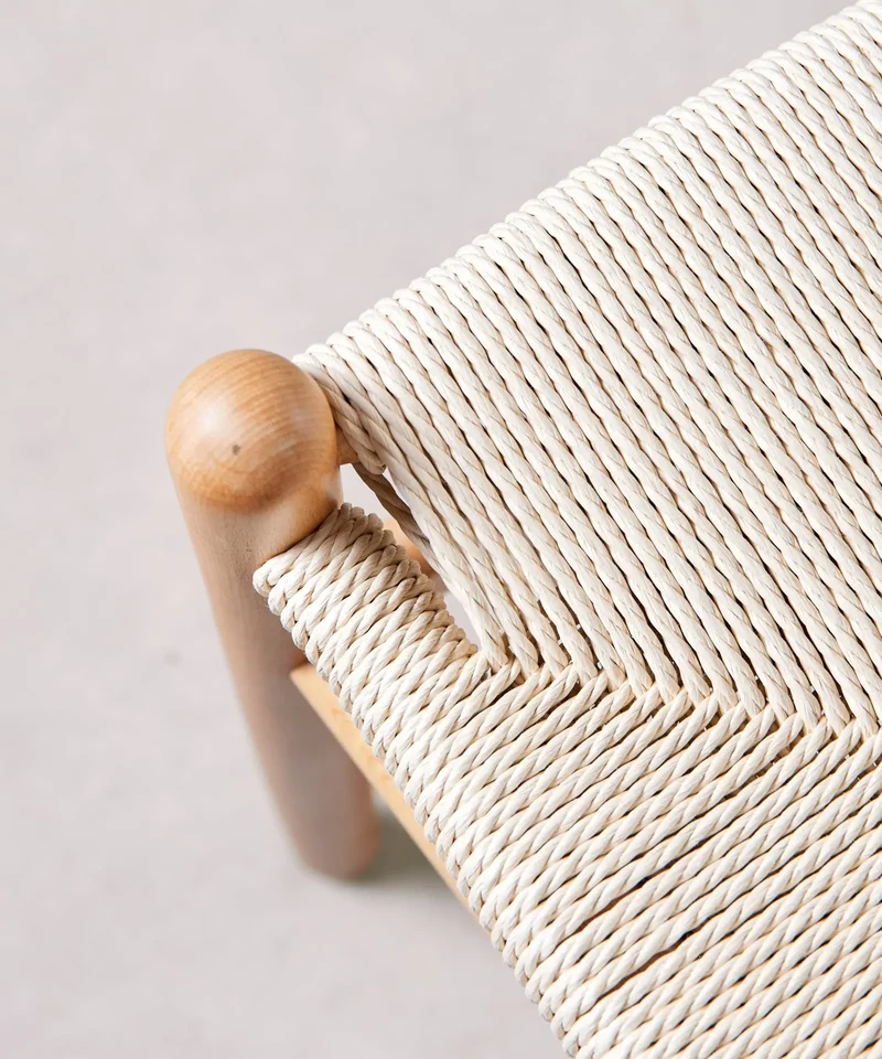 Silla de Comedor en Madera y Cuerda Trenzada Hela