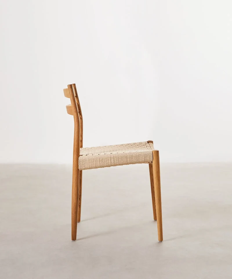Silla de Comedor de Madera y Cuerda Trenzada Nona