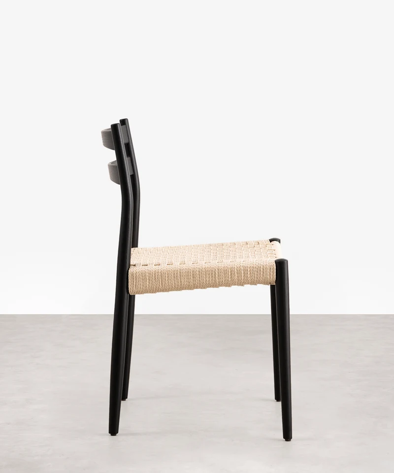 Silla de Comedor de Madera y Cuerda Trenzada Nona