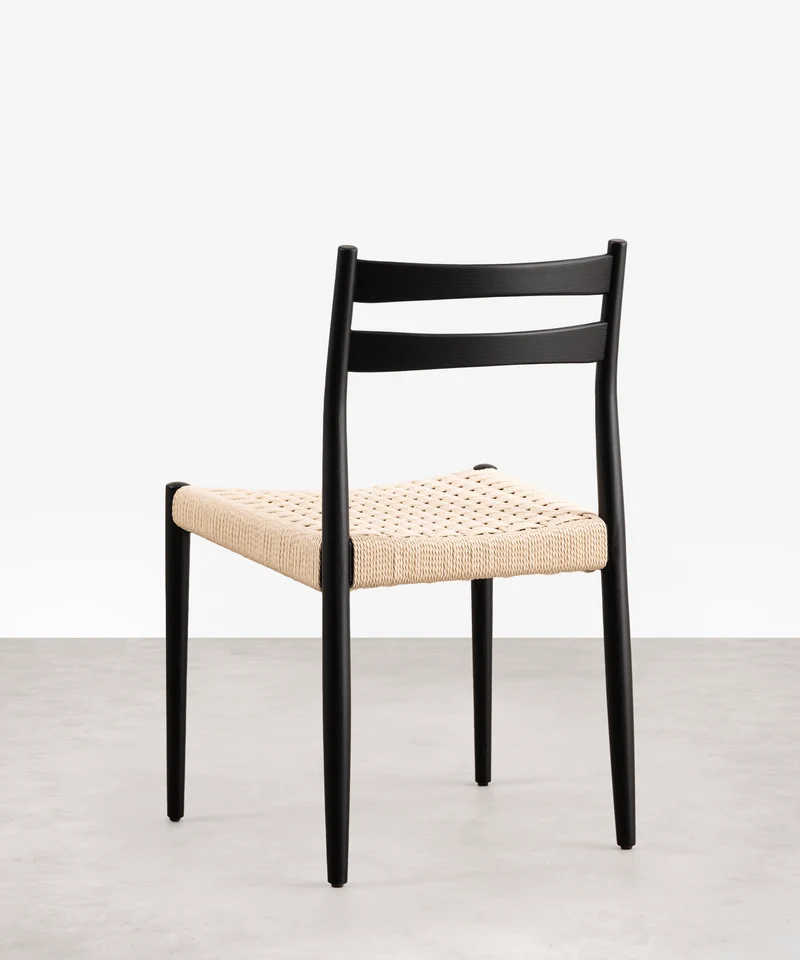 Silla de Comedor de Madera y Cuerda Trenzada Nona