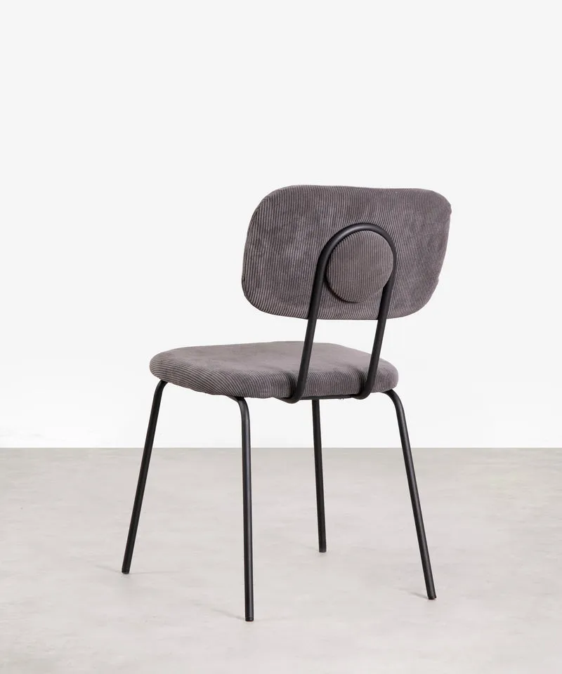 Silla de Comedor en Tela y Metal Jimena