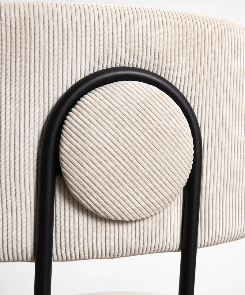 Silla de Comedor en Tela y Metal Jimena
