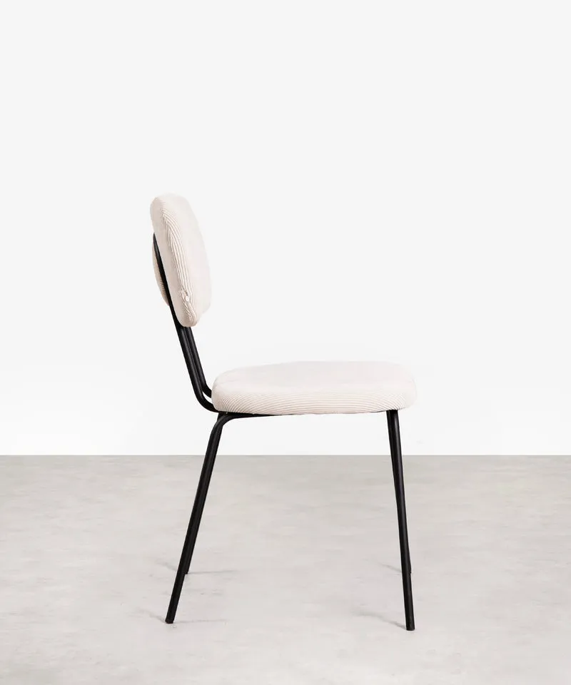 Silla de Comedor en Tela y Metal Jimena