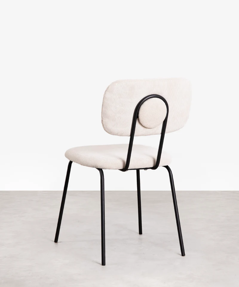 Silla de Comedor en Tela y Metal Jimena