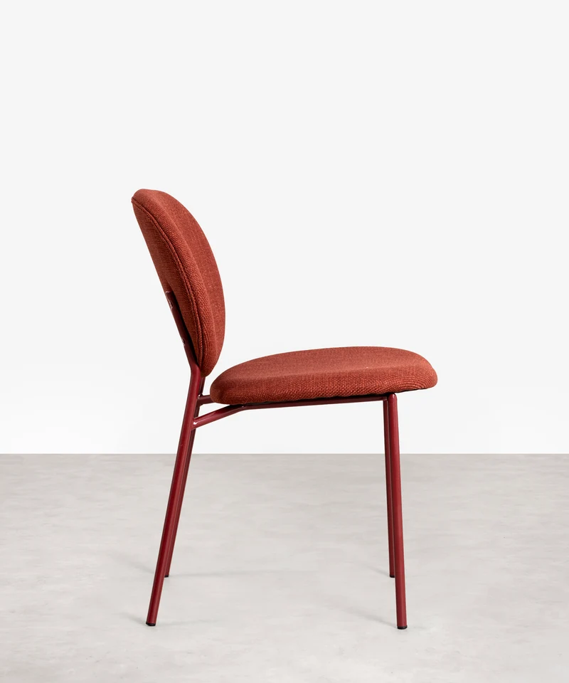 Silla de Comedor en Tela y Metal Maruchi
