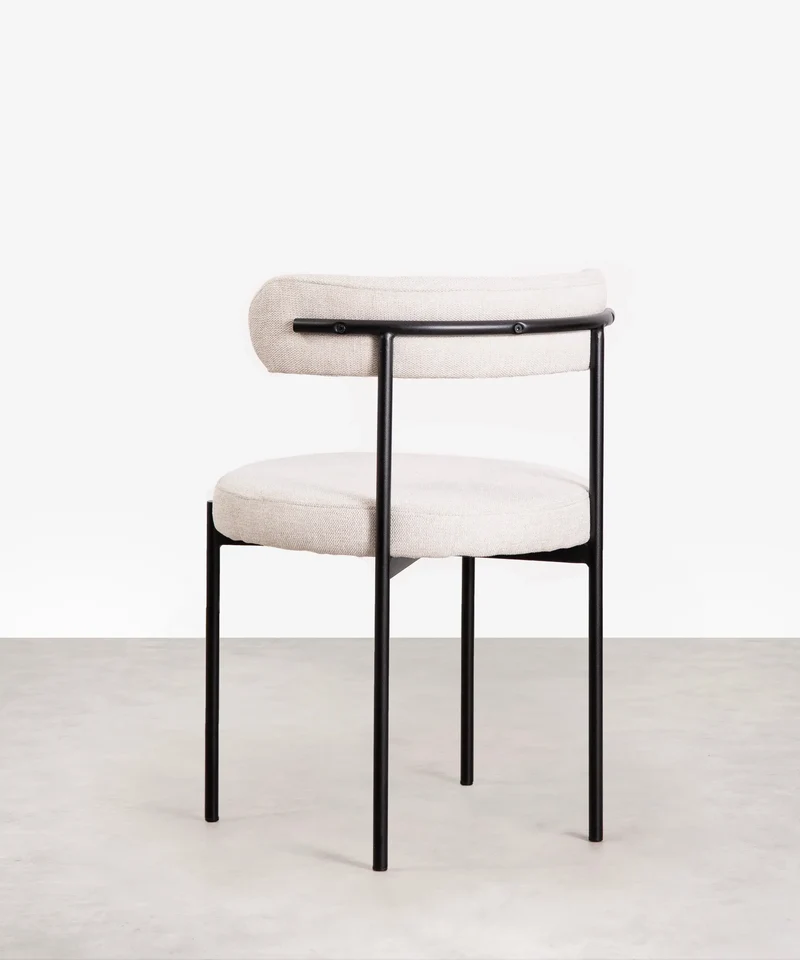 Silla de Comedor en Tela y Metal Alexia